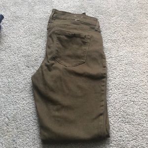 Old Navy Rockstar dark olive / brown jegging